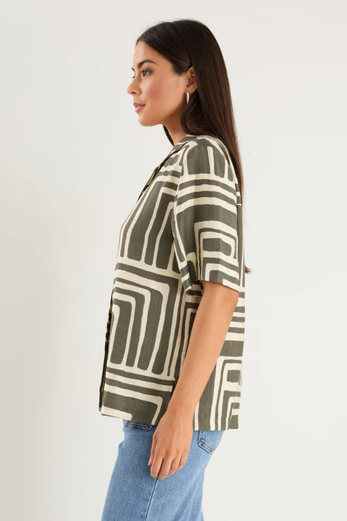 STORIES BE TOLD Dispatch Shirt Khaki Maze