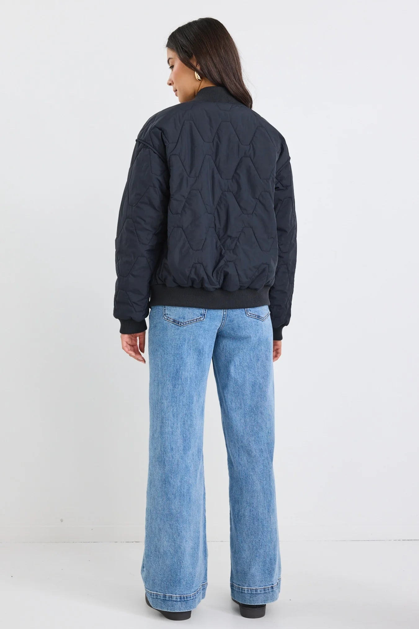 STORIES BE TOLD Division Zip thru Puffer Bomber Jacket