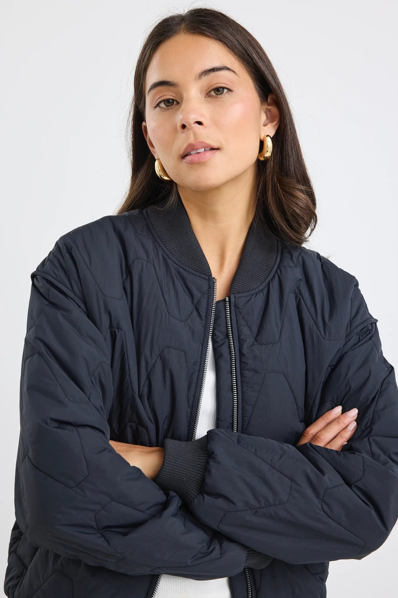 STORIES BE TOLD Division Zip thru Puffer Bomber Jacket