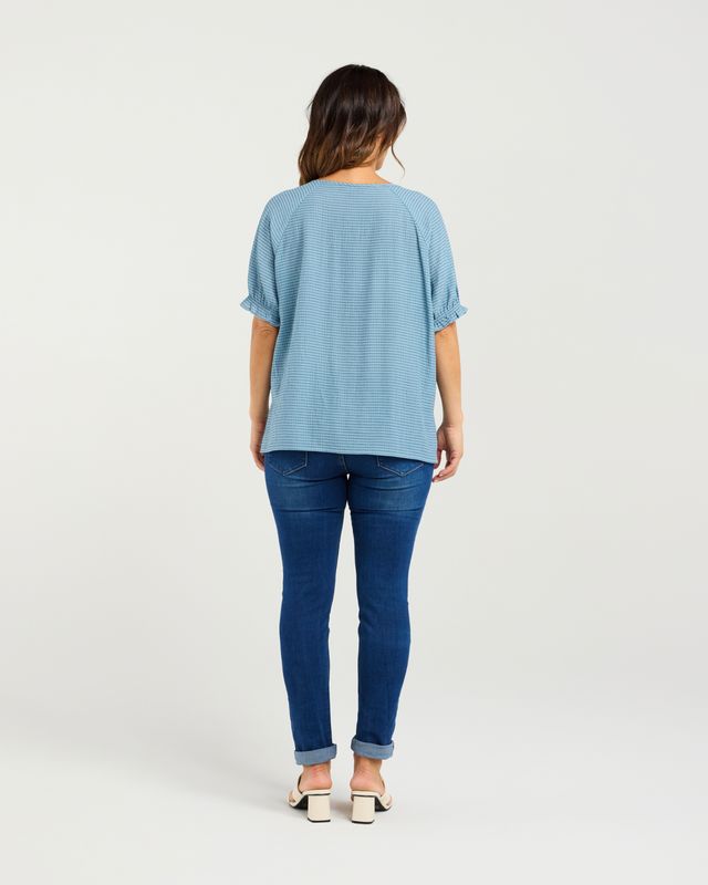 ZAFINA Ella Top Blue