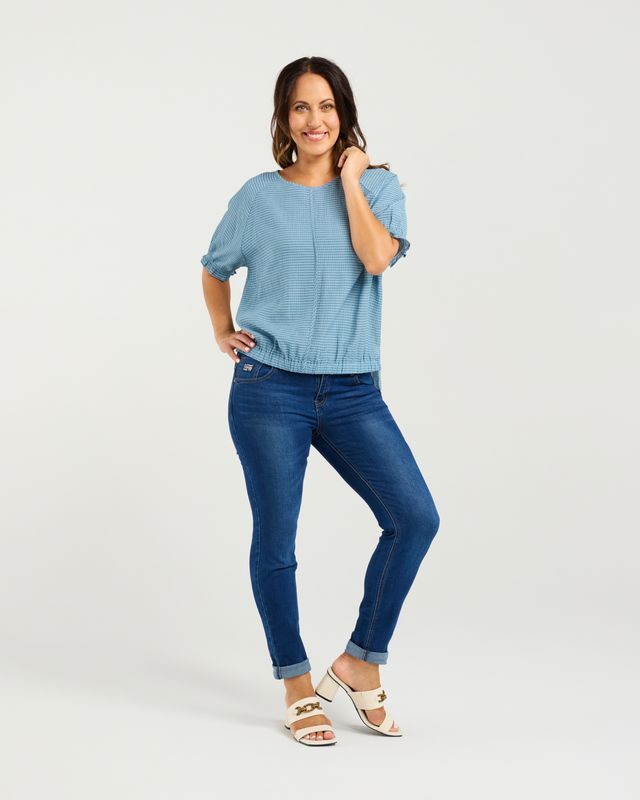 ZAFINA Ella Top Blue