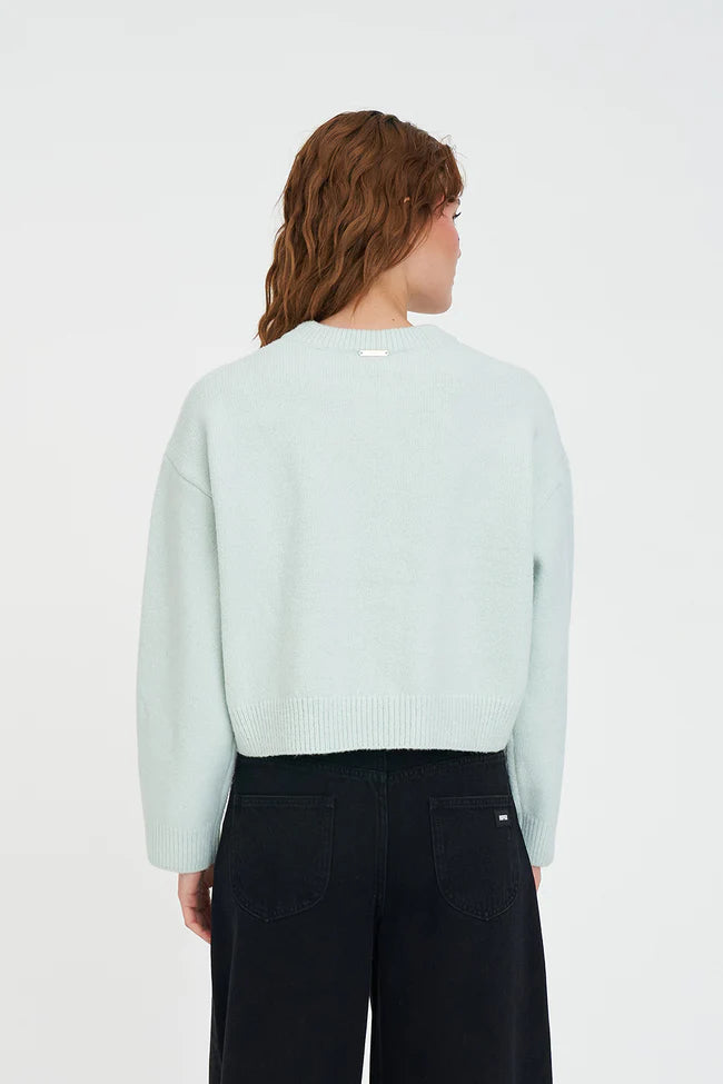 HUFFER Elle Crop Cardigan Mint