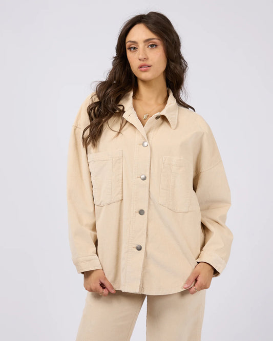 ALL ABOUT EVE Emma Cord Shacket Vanilla