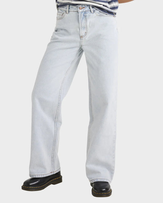 RVCA Womens Encore Denim Pant Ash Blue