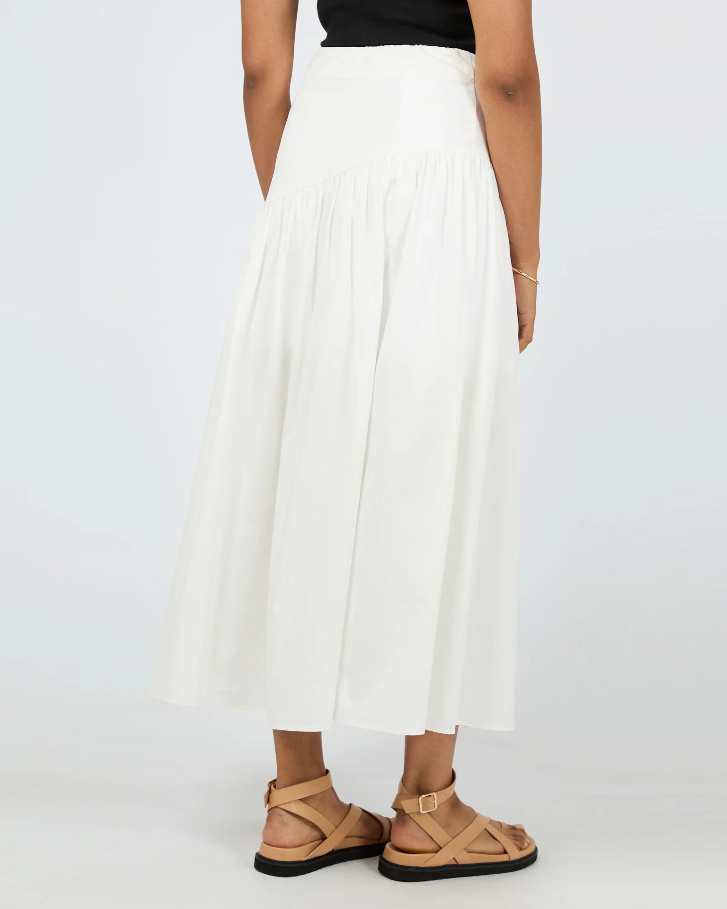 ALL ABOUT EVE Essential Asym Maxi Skirt White