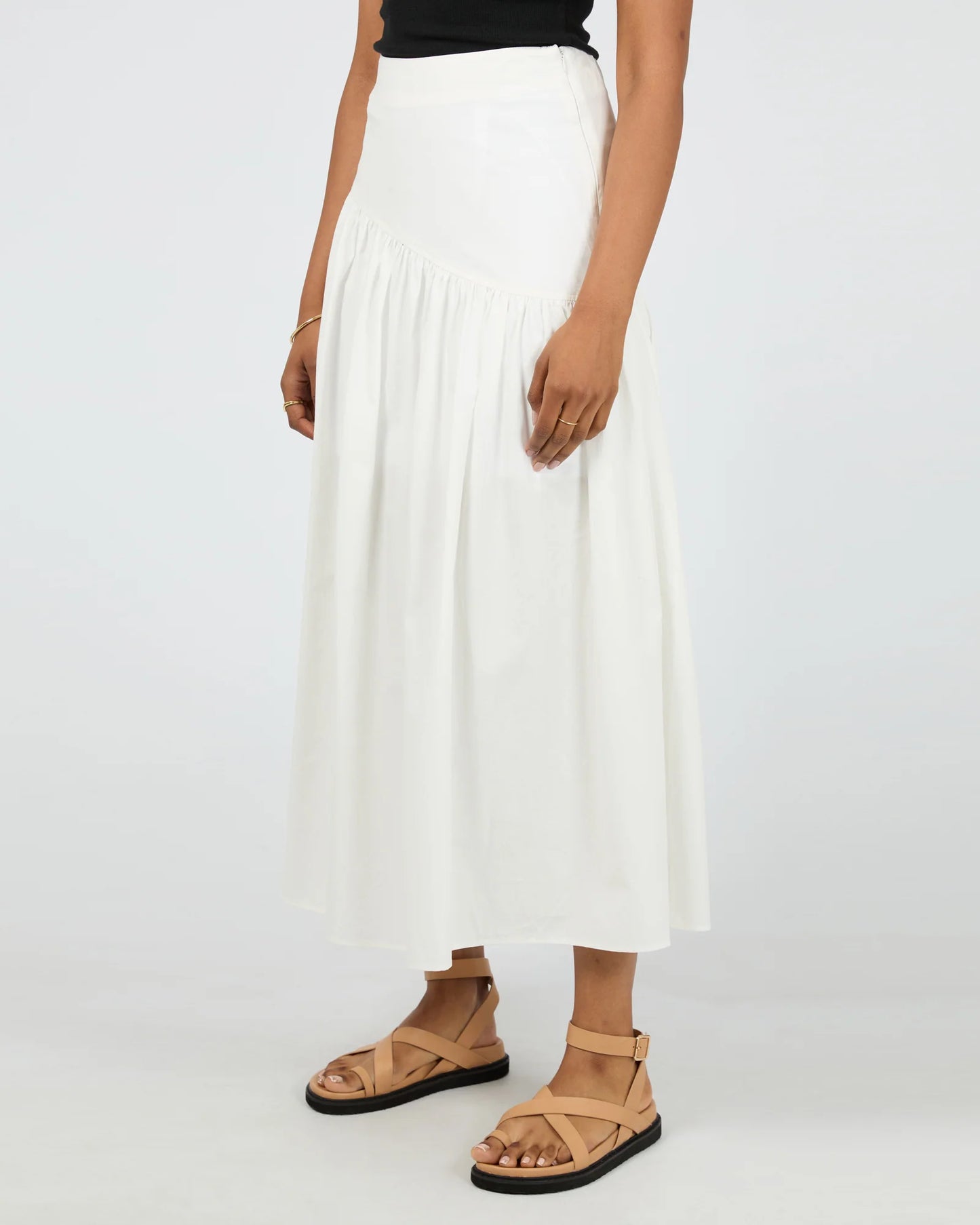 ALL ABOUT EVE Essential Asym Maxi Skirt White
