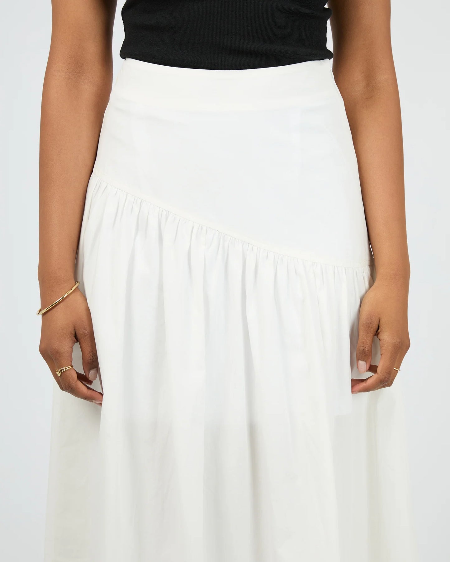 ALL ABOUT EVE Essential Asym Maxi Skirt White