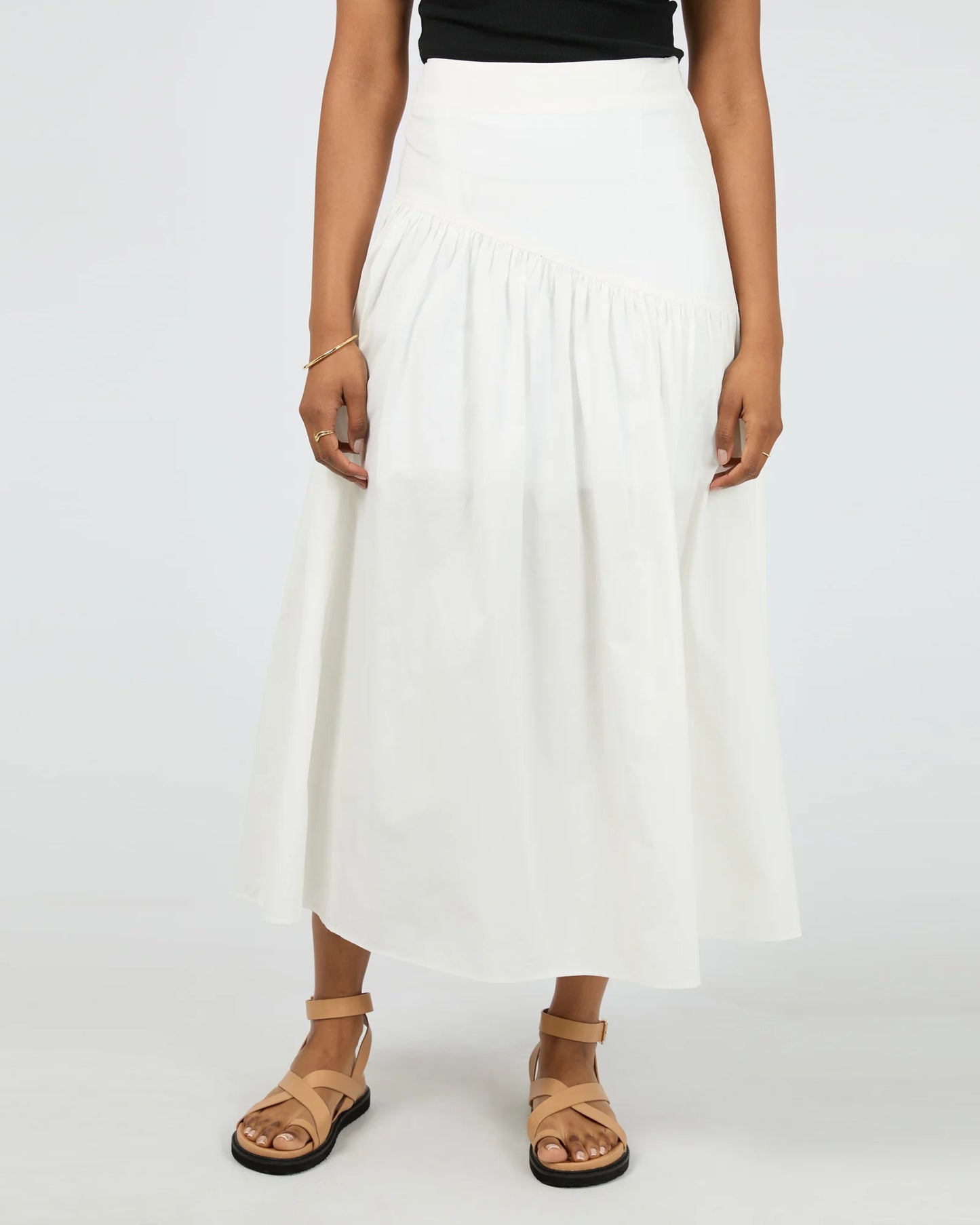 ALL ABOUT EVE Essential Asym Maxi Skirt White