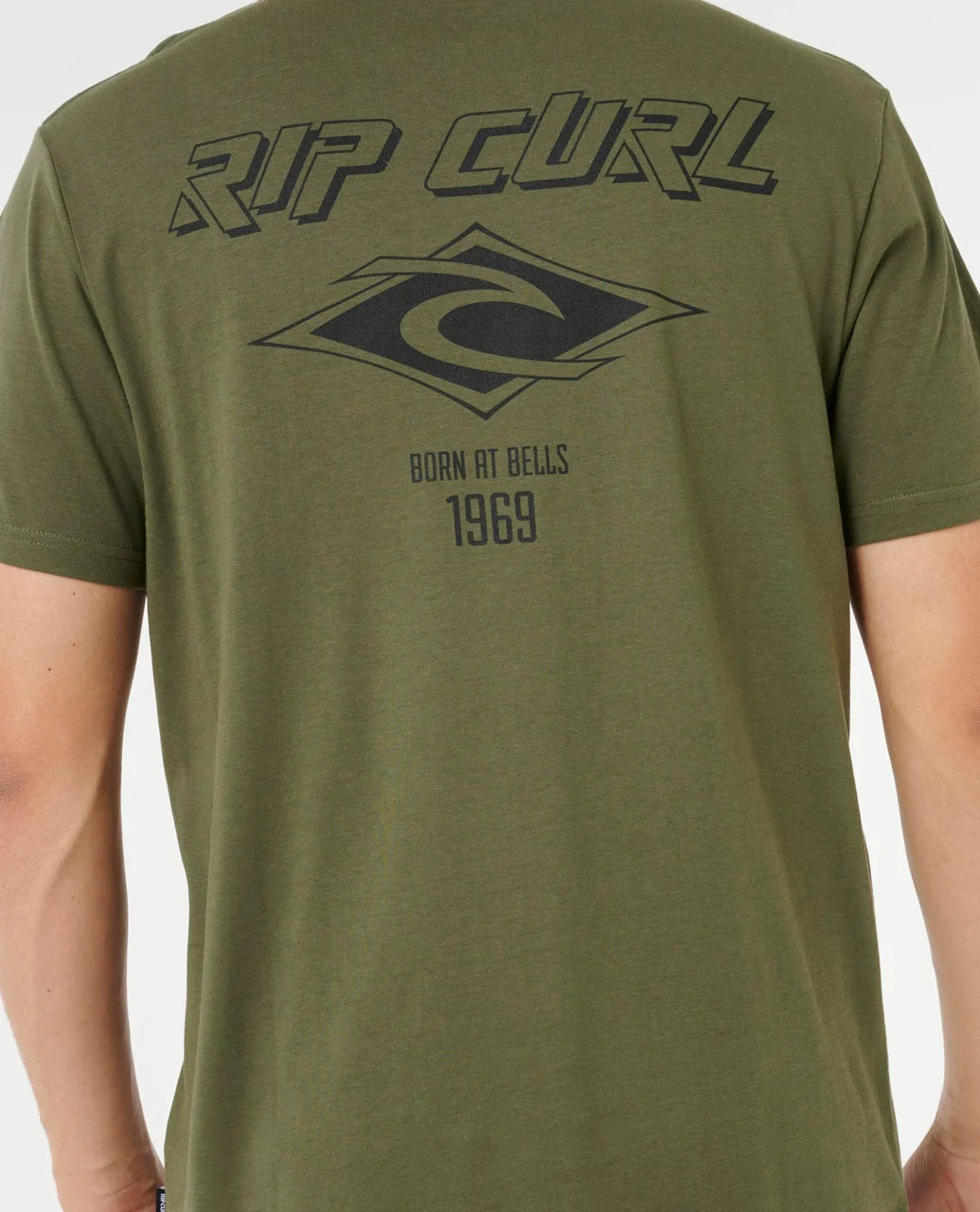 RIP CURL Fade Out Icon Tee Deep Cactus