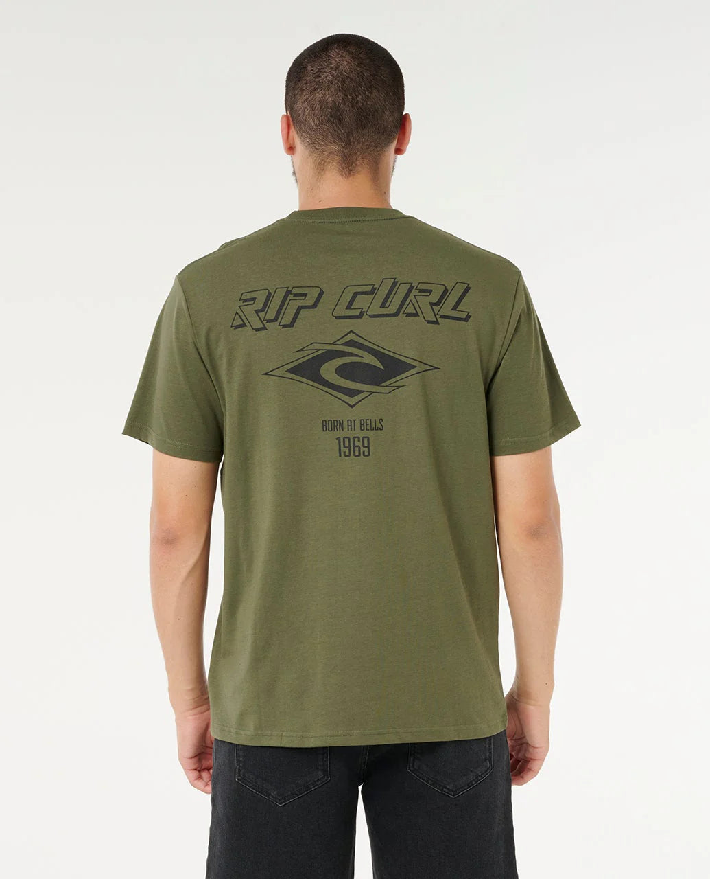 RIP CURL Fade Out Icon Tee Deep Cactus