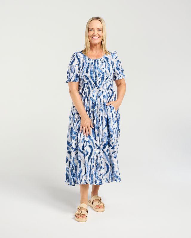 SEDUCE Fallon Dress Blue Mist