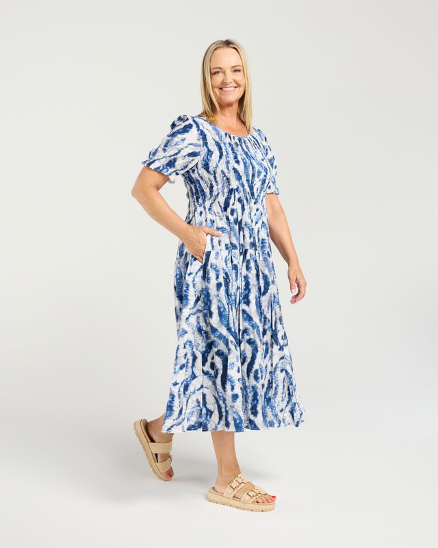 SEDUCE Fallon Dress Blue Mist