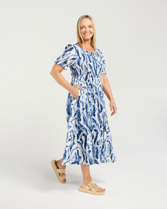 SEDUCE Fallon Dress Blue Mist