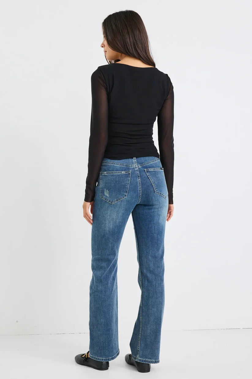 STORIES BE TOLD Farah Mid Blue Jean