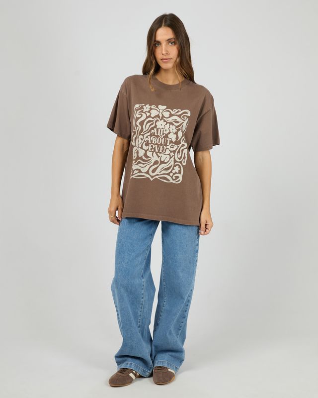ALL ABOUT EVE Fields Relaxed Tee Coffee
