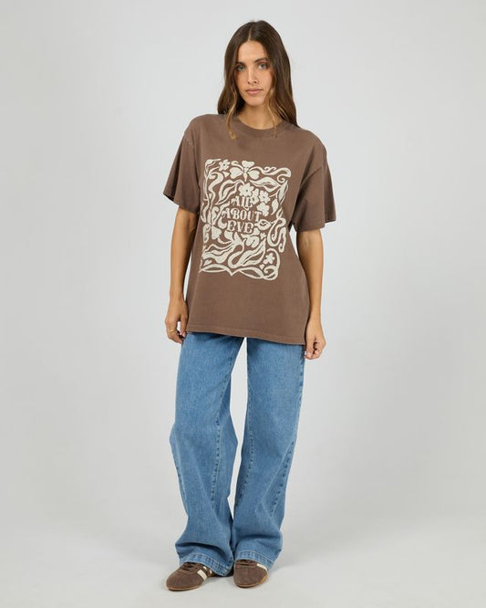 ALL ABOUT EVE Fields Relaxed Tee Coffee