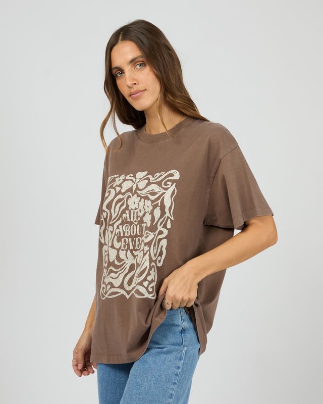ALL ABOUT EVE Fields Relaxed Tee Coffee