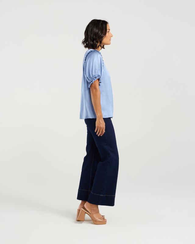ET ALIA Florence Top Cornflower Blue