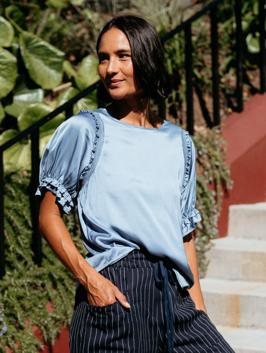 ET ALIA Florence Top Cornflower Blue
