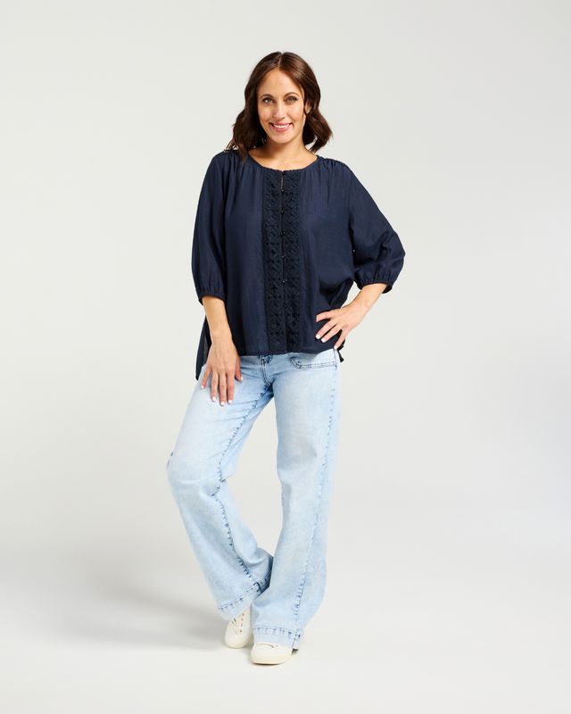 ZAFINA Frida Top Navy