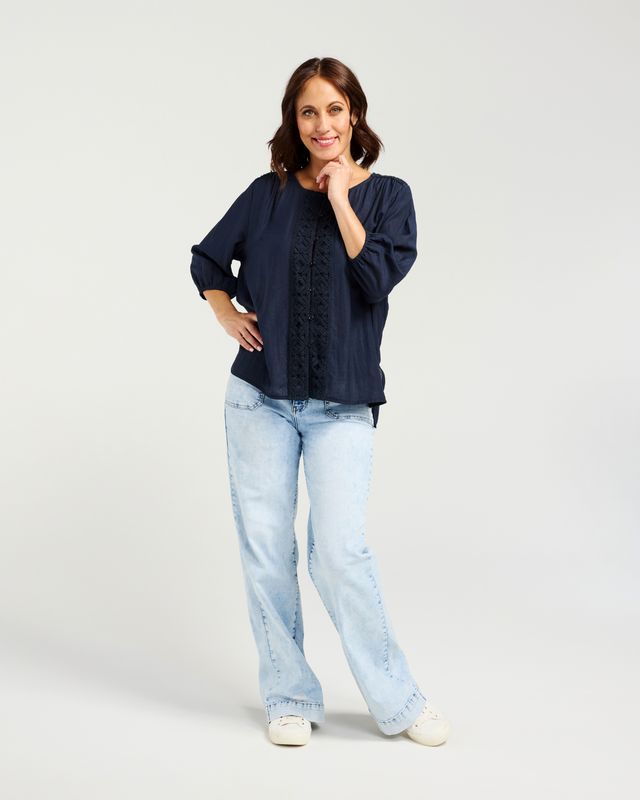 ZAFINA Frida Top Navy