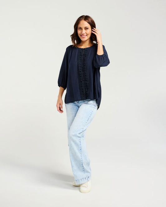 ZAFINA Frida Top Navy