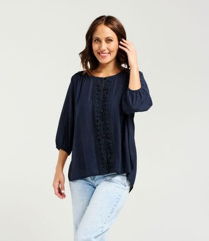 ZAFINA Frida Top Navy