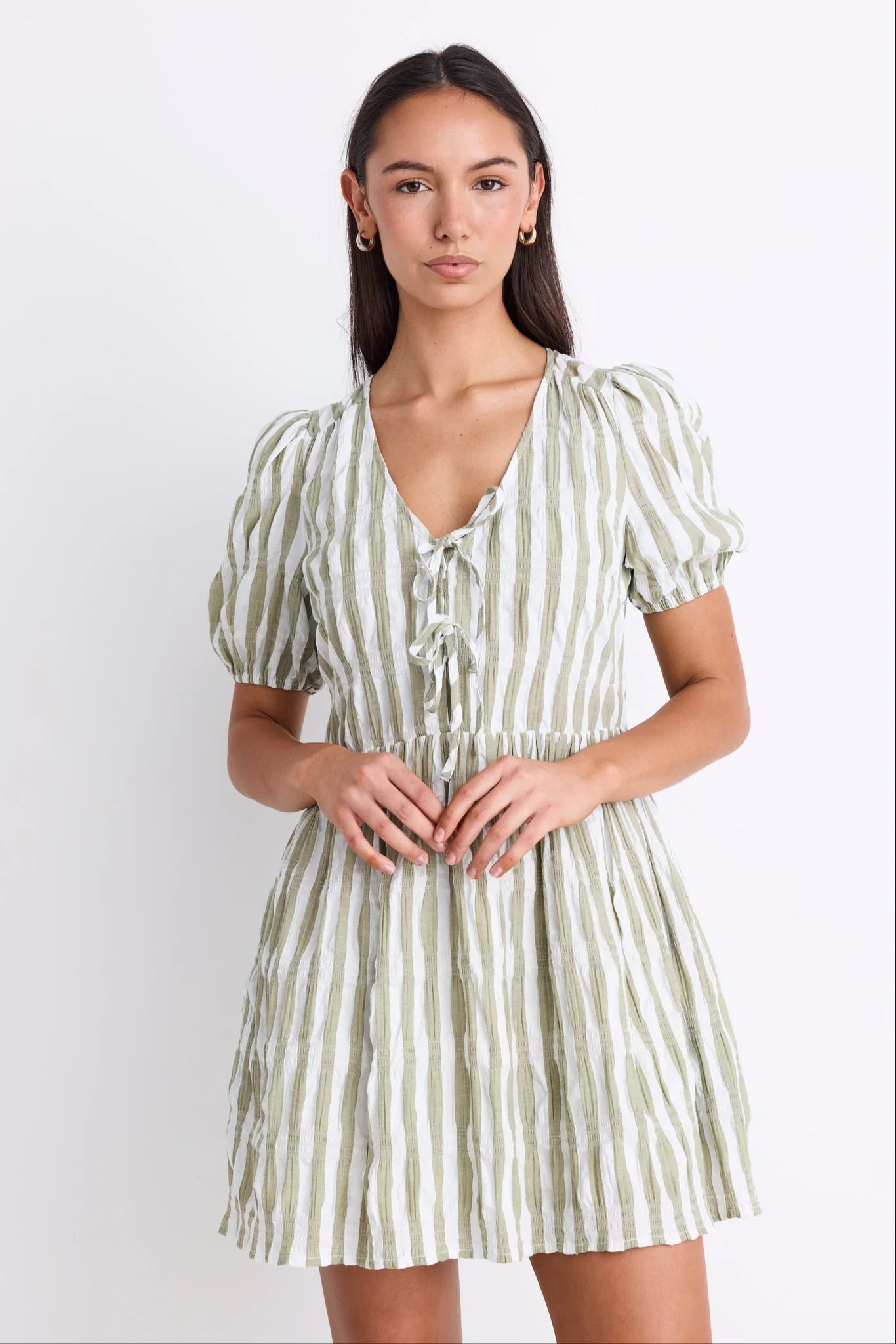 IVY + JACK Frontier Dress Khaki Stripe