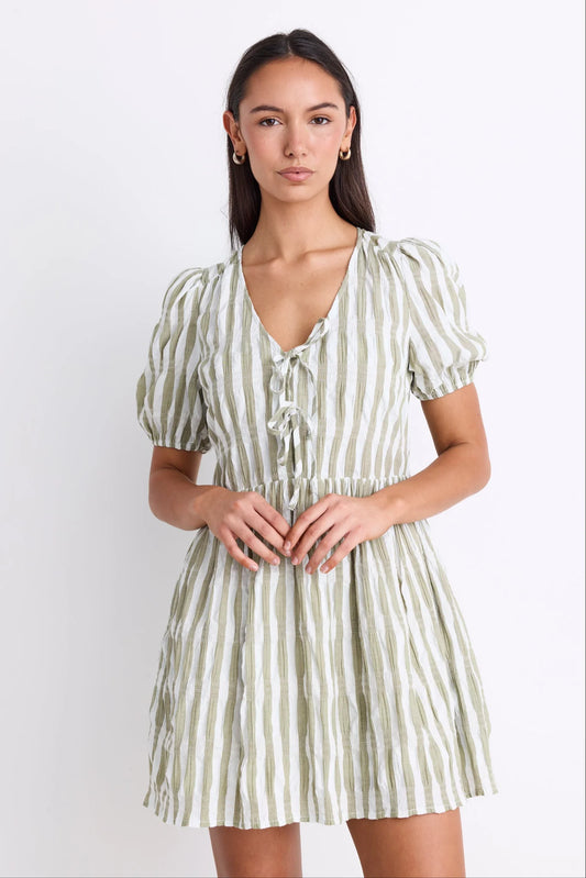 IVY + JACK Frontier Dress Khaki Stripe