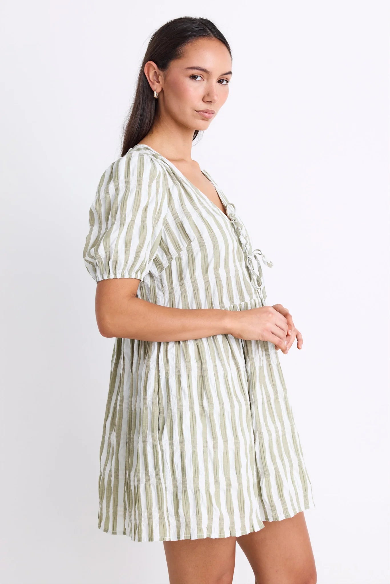 IVY + JACK Frontier Dress Khaki Stripe