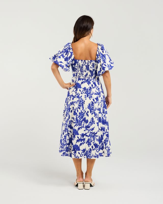 SEDUCE Gabrielle Dress Cobolt Blossom