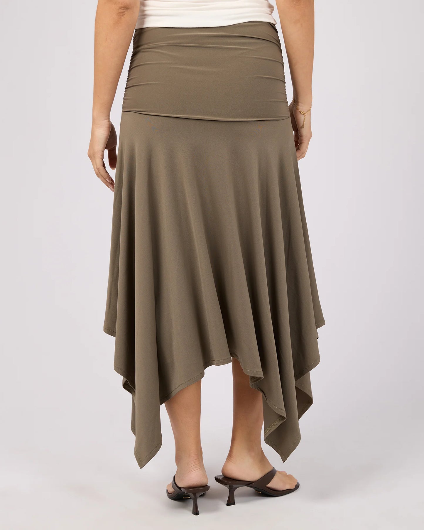 ALL ABOUT EVE Gemma Midi Skirt Khaki
