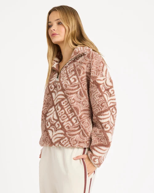 BILLABONG Go for it Quarter Zip Fleece Pullover