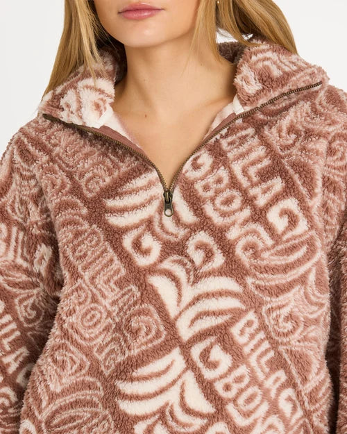 BILLABONG Go for it Quarter Zip Fleece Pullover
