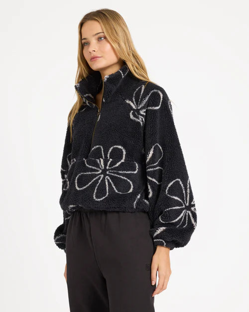 BILLABONG Good Life Half Zip Fleece Black Sands