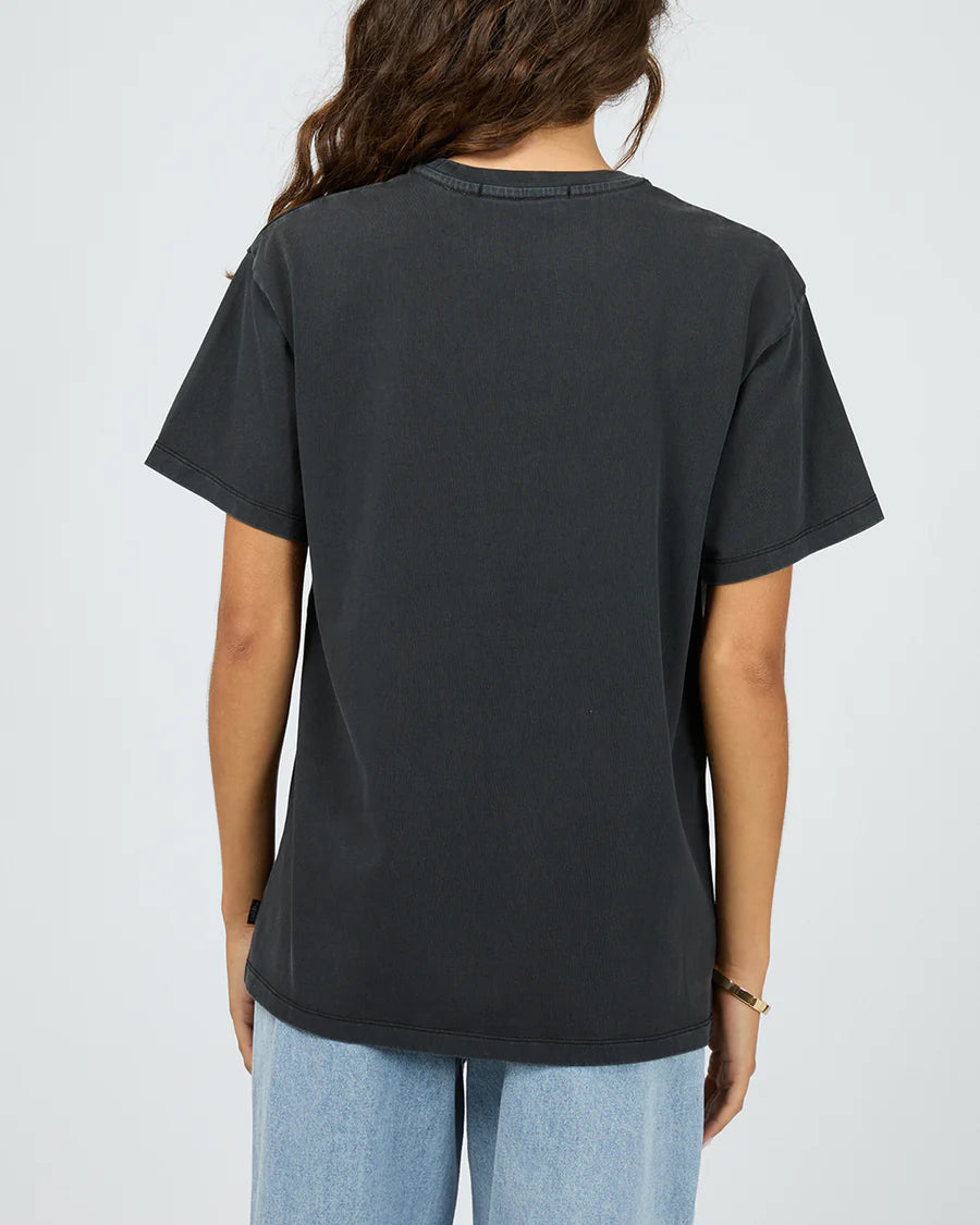 SILENT THEORY Handdrawn Tee Washed Black