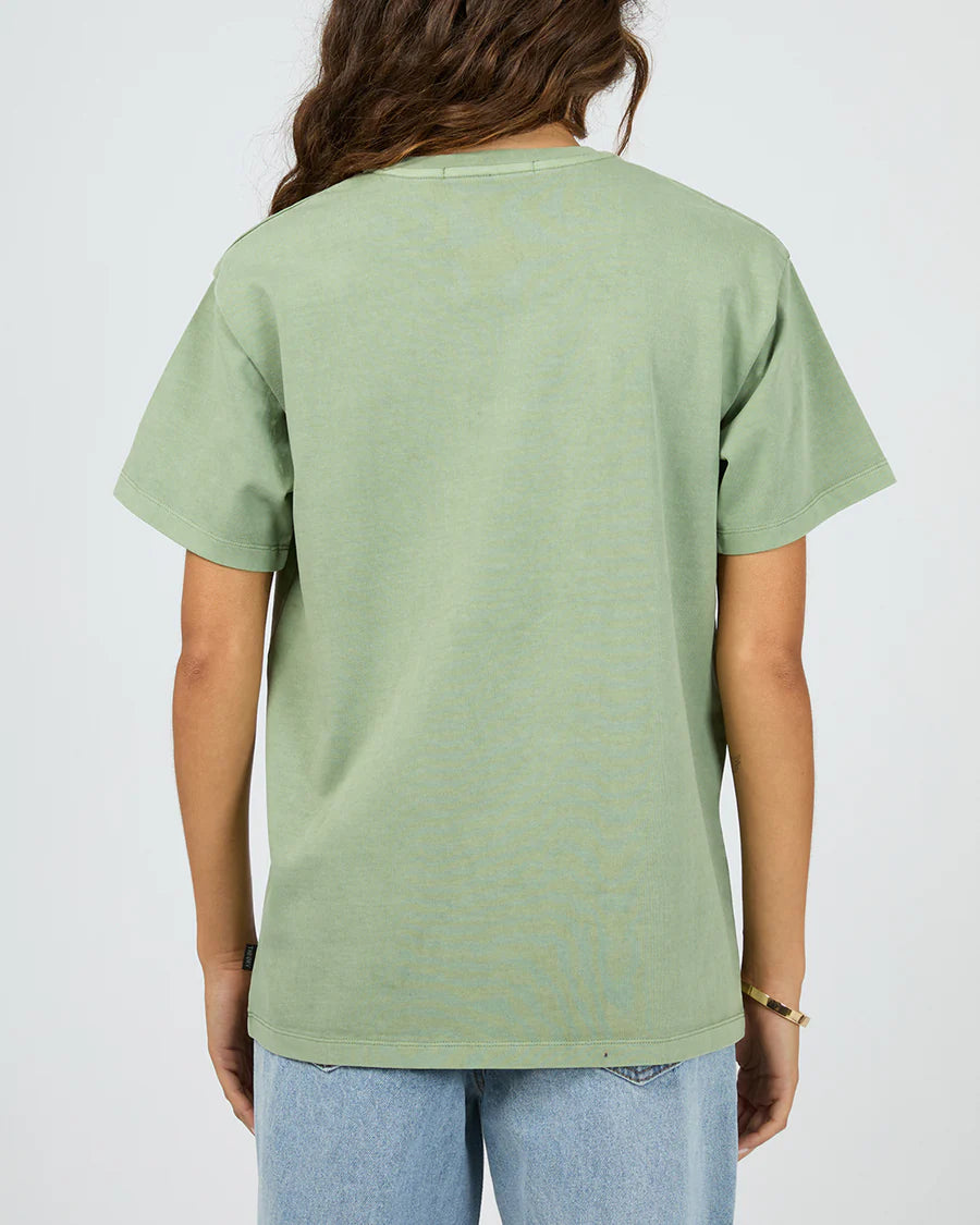SILENT THEORY Handdrawn Tee Sage Green