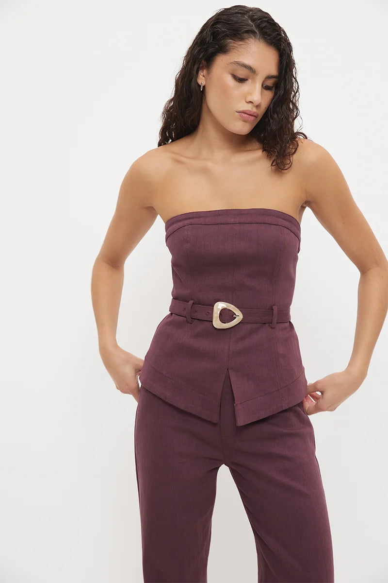 MON RENN Hart Bodice Dusty Plum