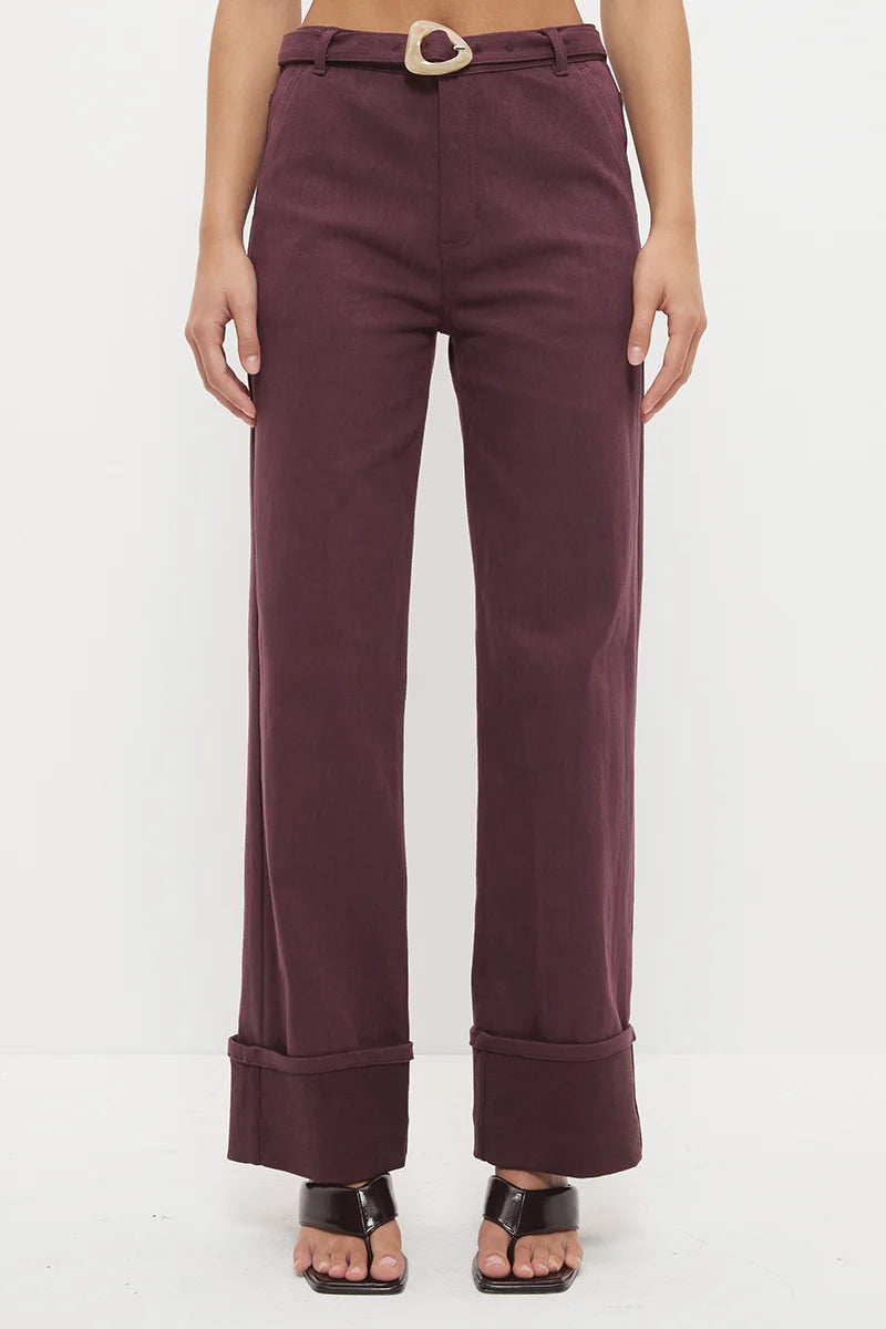 MON RENN Hart Cuff Jean Dusty Plum
