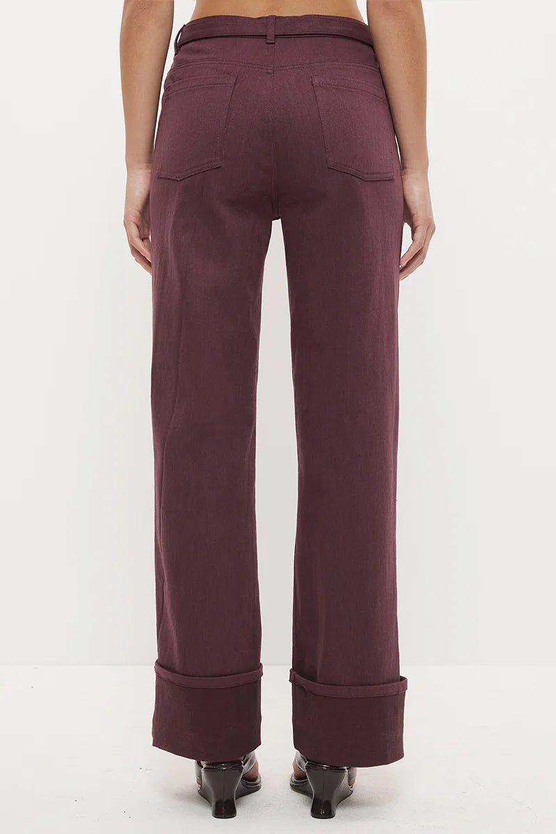 MON RENN Hart Cuff Jean Dusty Plum
