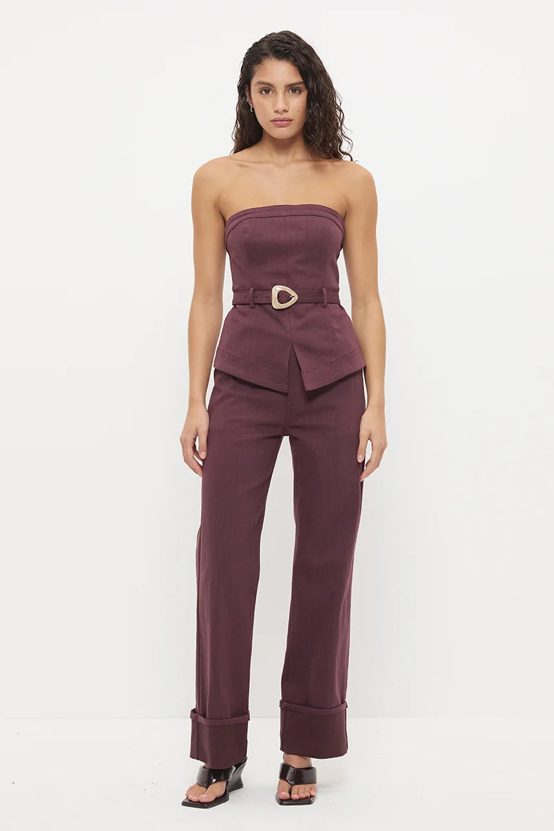 MON RENN Hart Cuff Jean Dusty Plum