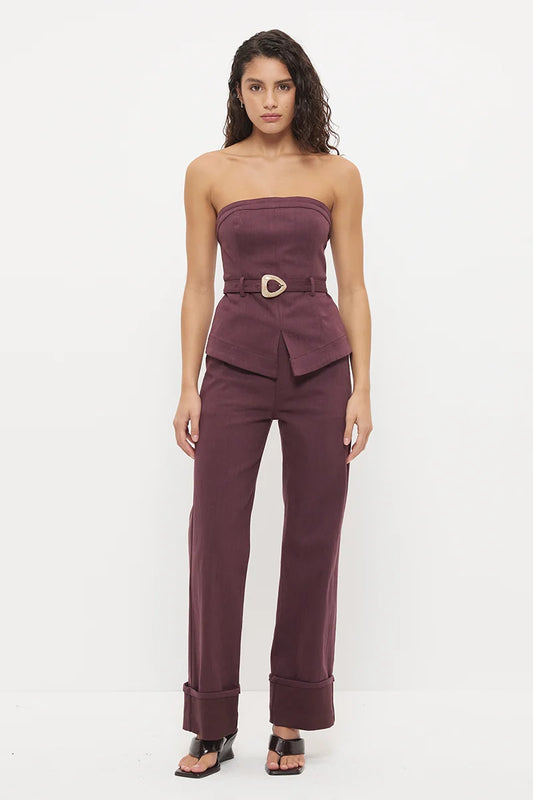 MON RENN Hart Cuff Jean Dusty Plum