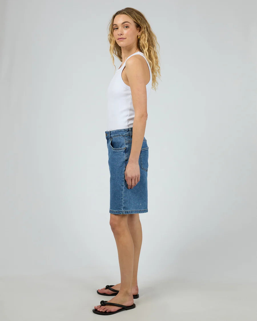 SILENT THEORY Harvey Denim Jort Mid Blue