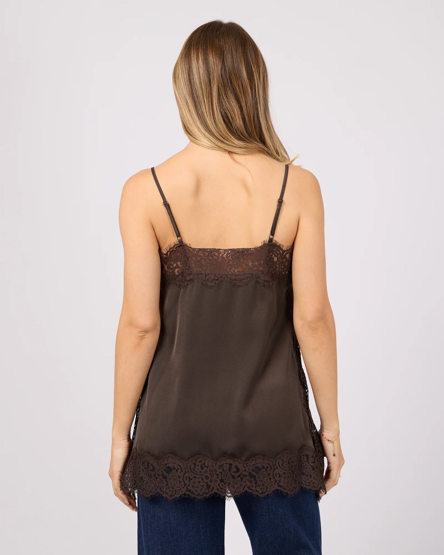 ALL ABOUT EVE Hava Lace Cami Coffee