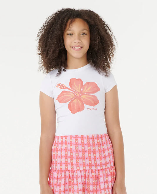 RIP CURL Hibiscus Tee Girl 8-14 years