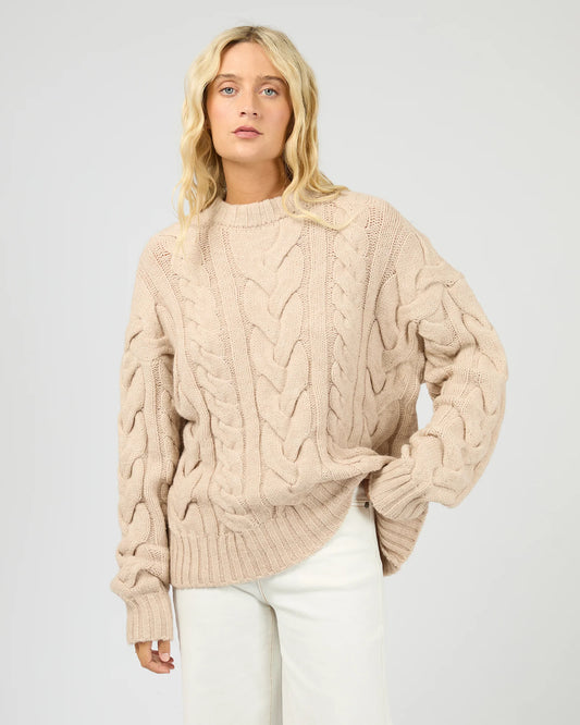 ALL ABOUT EVE Higgins Cable Knit Oat