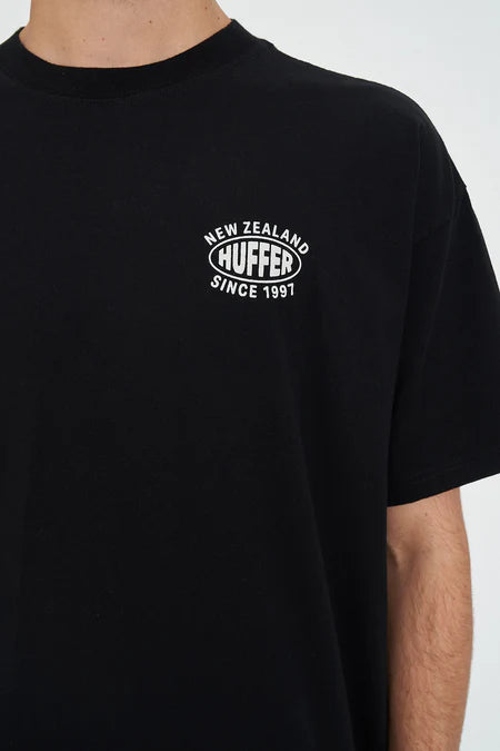 HUFFER Homer Block Tee Black