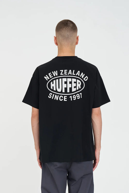 HUFFER Homer Block Tee Black