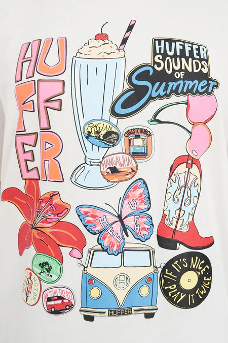 HUFFER Real Nice Classic Tee Chalk