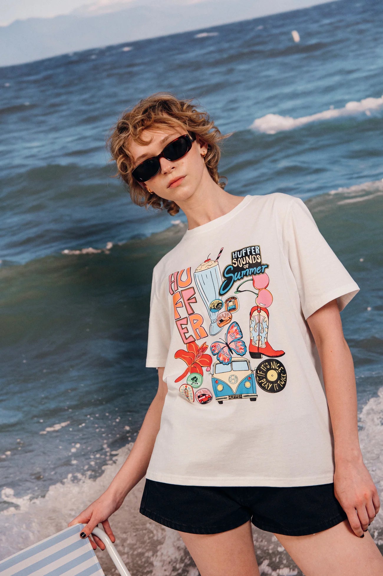 HUFFER Real Nice Classic Tee Chalk